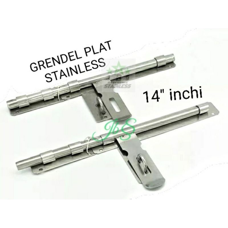 Grendel Plat Solid Stainless Steel Solid 14&quot; inchi (28CMx12CM)