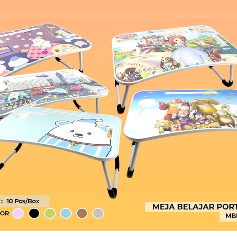 READY STOCK!!!meja lipat karakter anak meja belajar meja laptop Lipat Anti Slip