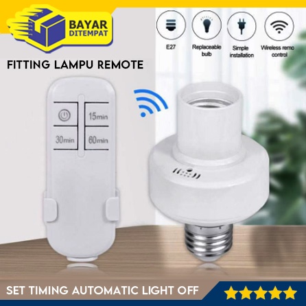 Fitting Lampu Remote Control Wireless E27 220V