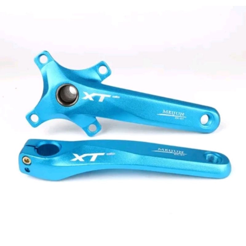 Meijun XT Arm Crank HT2 BCD 104mm Crank Hollowtech 2 Biru