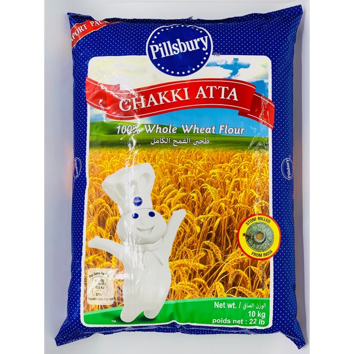 

BISA COD Tepung Gandum Pillsbury Chakki Atta. Premium Whole Wheat Flour 5 KG