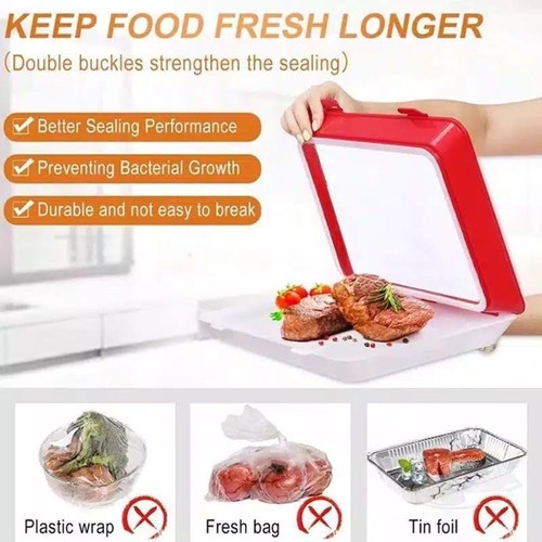 Wadah silikon press atau penutup makanan silikon vacuum food storage