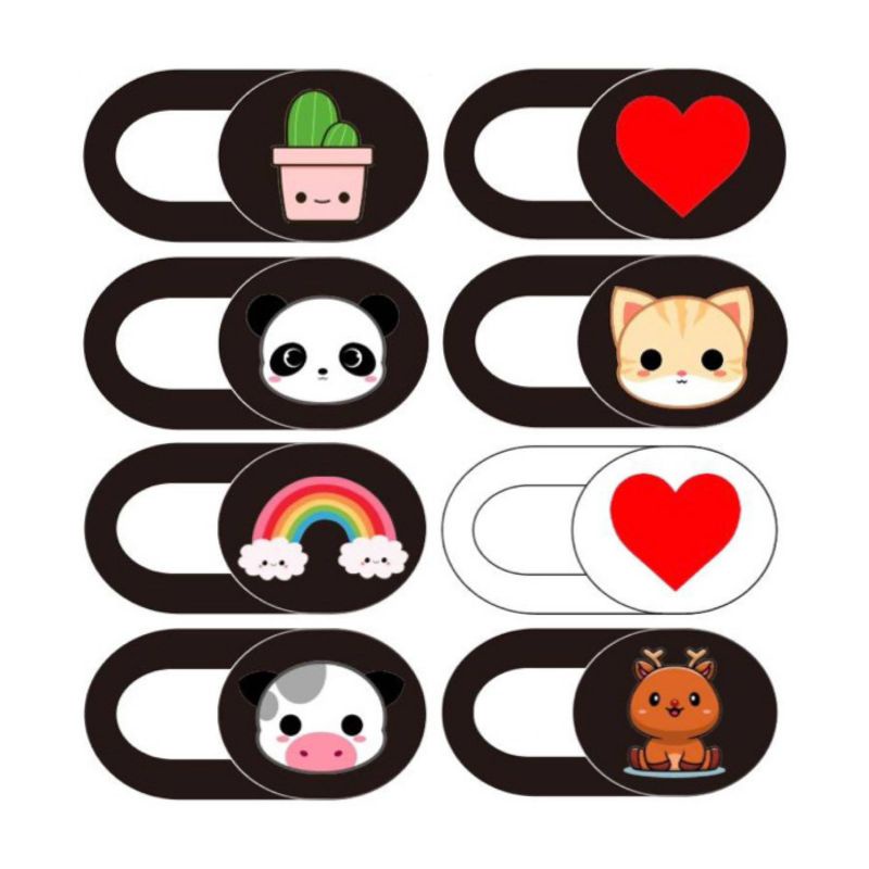 Penutup Kamera Webcam Cover Special Edition Motif Cute Baby Animal Rainbow Heatt