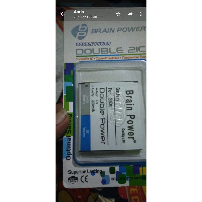Batre Samsung J3/j5/j2prima/j2pro double power