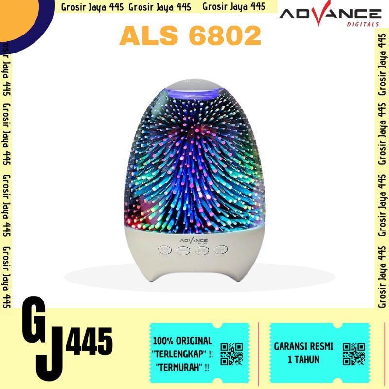 ADVANCE Pertable Speaker dgn Lampu Hias Touchscreen ADVANCE ALS 6802 / Lampu Sentuh Unik ADVANCE ALS 6802 Garansi Resmi