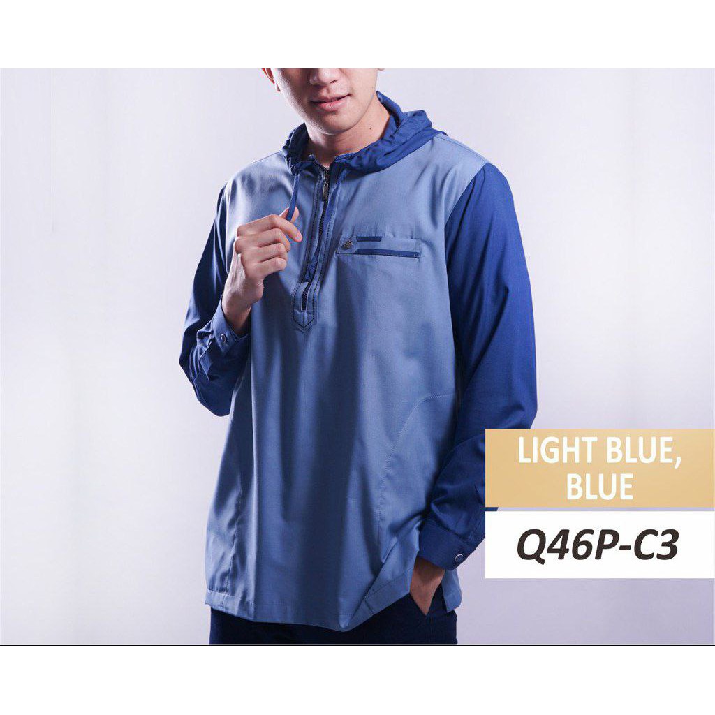 BAJU KOKO MODERN / HOODIE KURTA LENGAN PANJANG QORI APPAREL