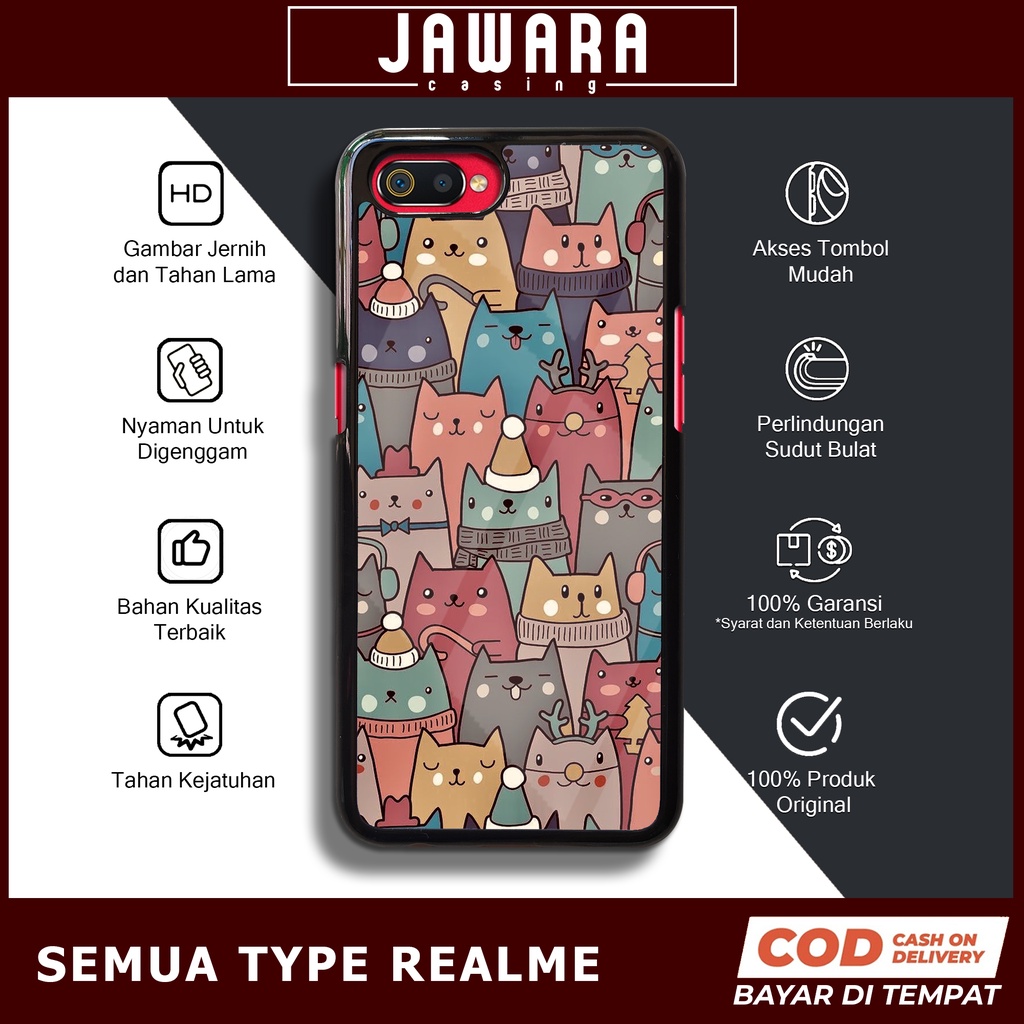 Case Realme C2 Case Hp Realme C2 Premium Glossy Jawara Casing [CAT1] Casing Hp Realme C2 Aesthetic K
