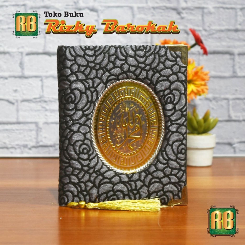 Cover Yasin Bludru Busa Motif Kembang