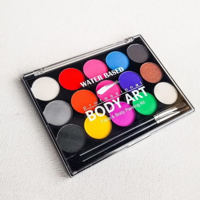 

professional Body Art 15 Colour Set 1 Brush Face Painting Body paintin