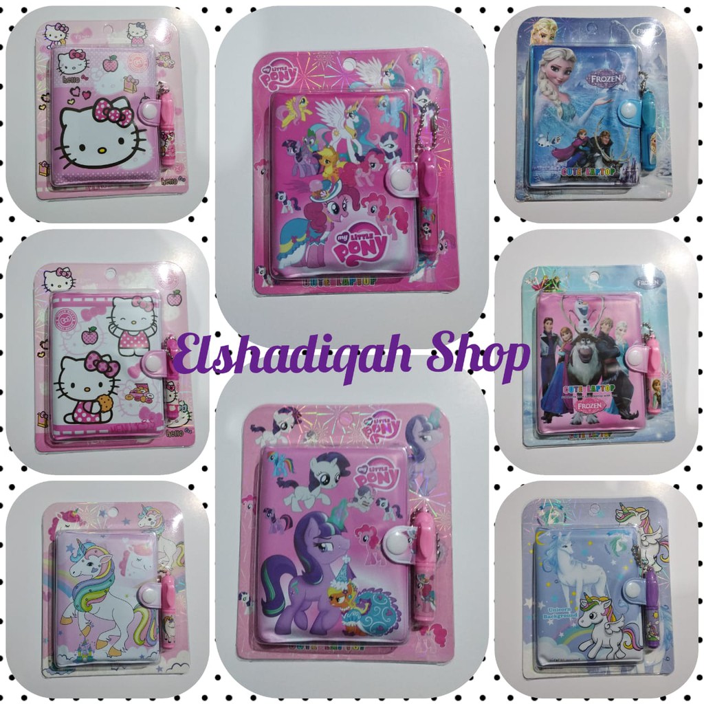 

ANEKA BUKU NOTE + PULPEN KARAKTER uk. 10x8cm