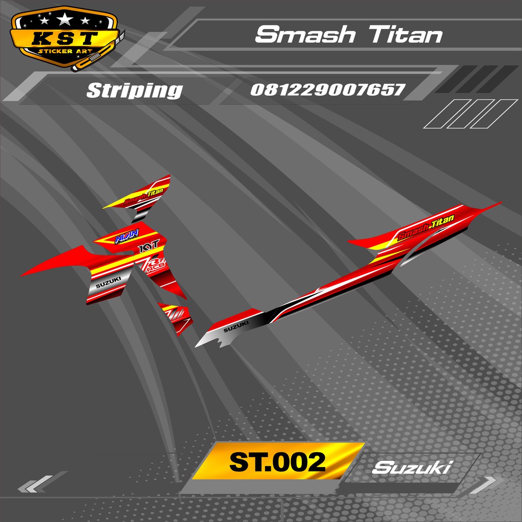 Striping Smash Titan - Sticker Striping Suzuki Smash Titan . ST 002