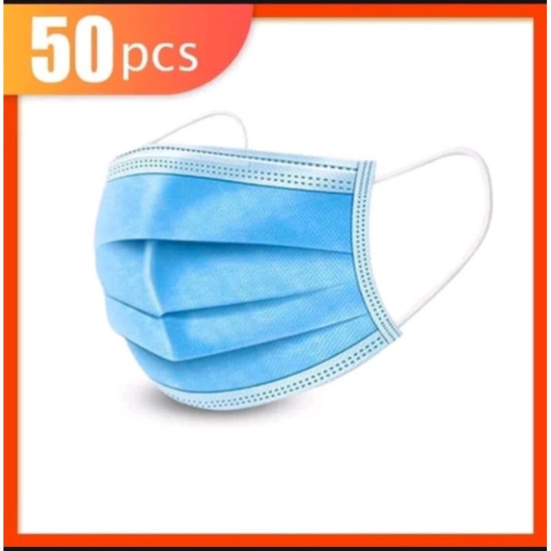 (COD) ISI 50PCS !! Disposable Protective Mask Earloop 3 PLY H113 Masker Pelindung / Anti Bakteri