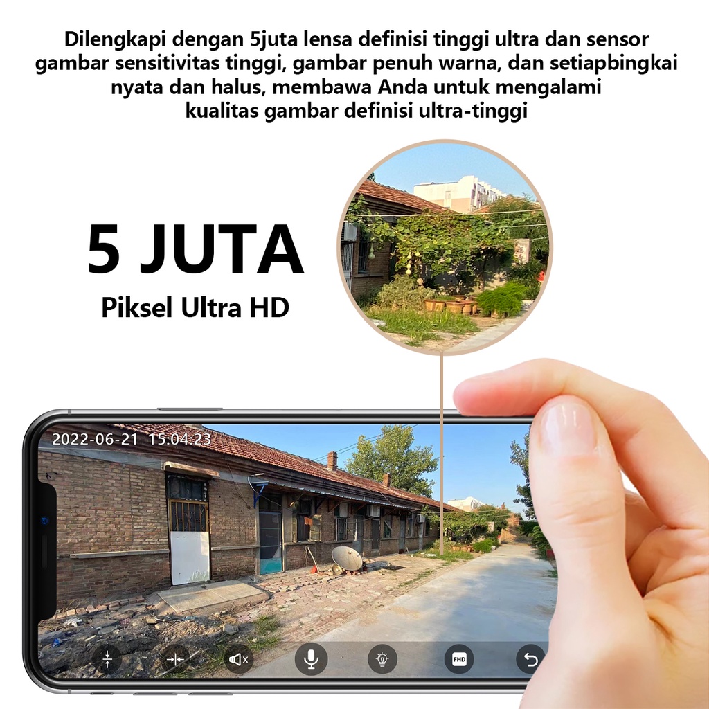 XIHANCAM 5MP Tahan Air Kamera CCTV Mini Tersembunyi Tanpa Kabel Baterai Internal Spy Camera Mini Wifi 1944P Wireless Portable Hidden Camera Cctv Wifi Mini Spy Cam CCTV Indoor Ip Camera Outdoor Security Kamera Kecil Pengintai Mini Spycam