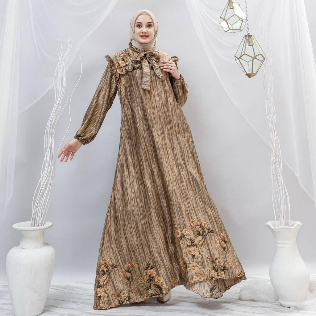 Dress Gamis Uliya Baju Wanita Resleting Busui Pakaian Wanta Dress Wanita