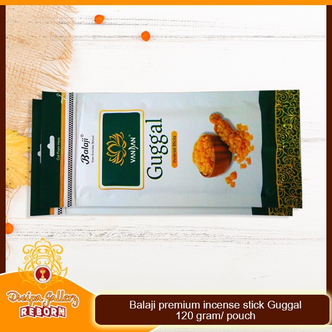 Dupa/ Hio Wangi Balaji premium incense stick Guggal 120 gram/ pouch