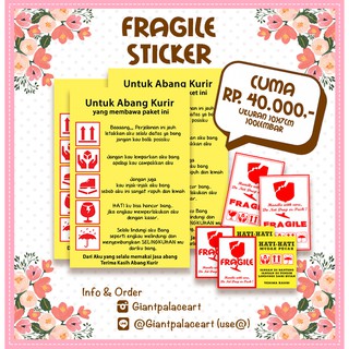  STIKER  FRAGILE ABANG KURIR  Shopee Indonesia