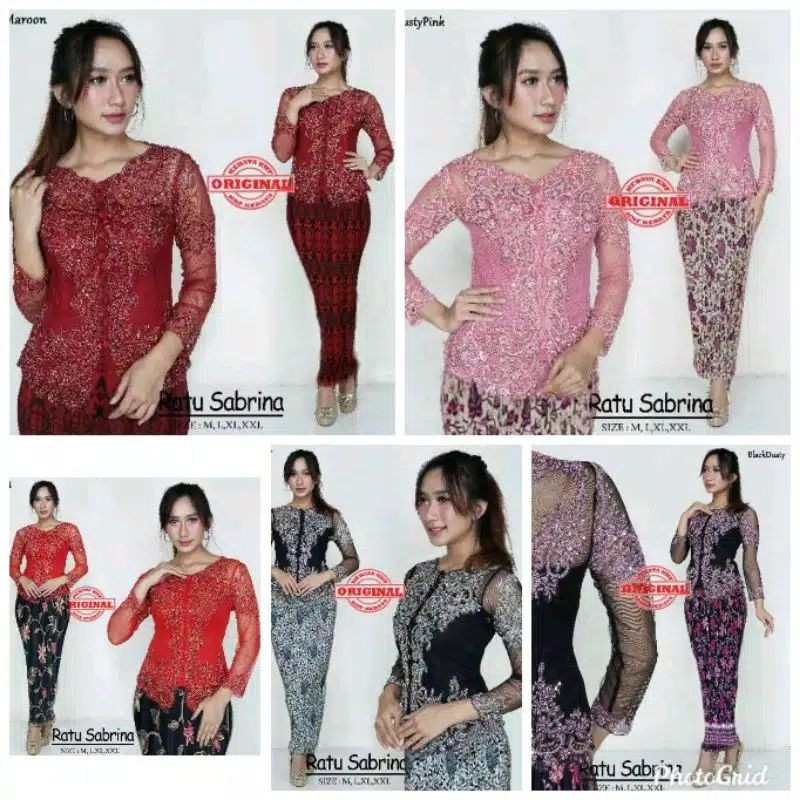 NEW REALPICT SETELAN KEBAYA SABRINA/KEBAYA PAYET PANJANG/KEBAYA MURAH