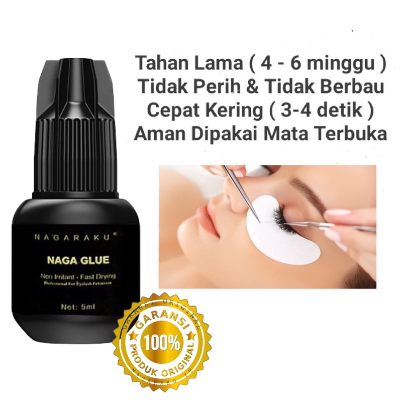 Lem Bulu Mata Tanam Nagaraku Tahan Lama Tidak Perih / Eyelash Extention Glue Lem Bulu Mata Tanam Nagaraku Tahan Lama Tidak Perih / Eyelash Extention Glue Nagaraku  LASH EYELASH EXTENSION KOREA ORiGinaL