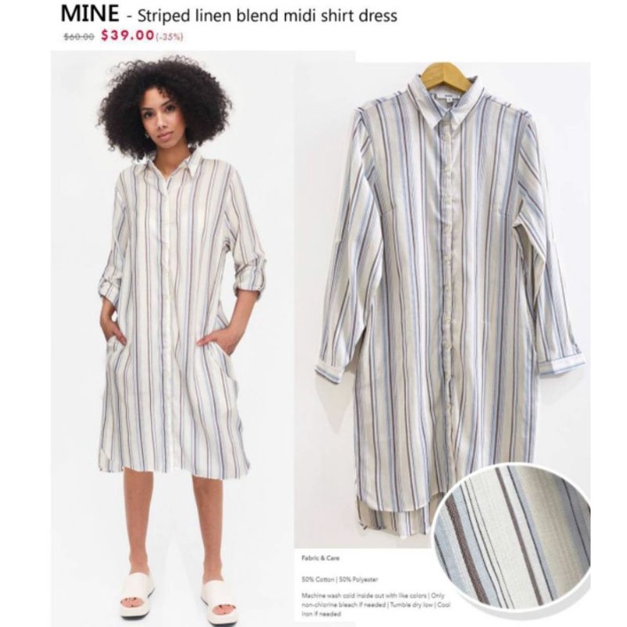 MINE button down shirt dress