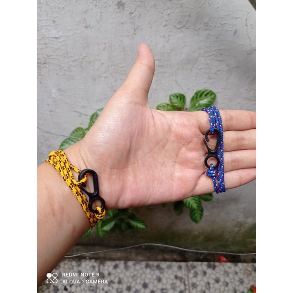 GELANG TALI PRUSIK PRIA WANITA MINI BERBAGAI WARNA LUCU