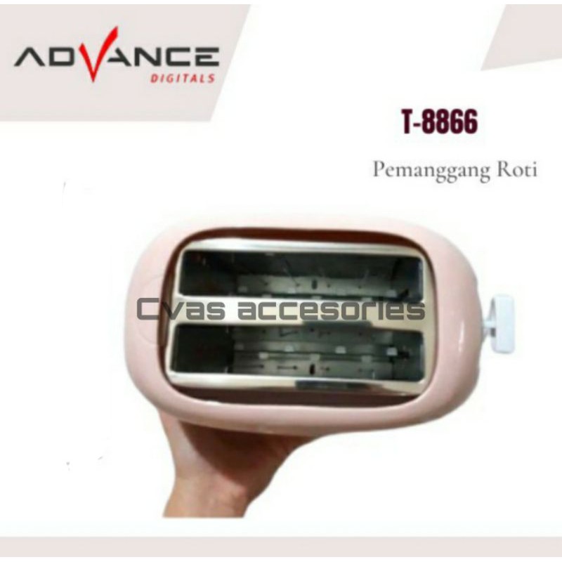 Pemanggang Roti Otomatis / Toaster ADVANCE T-8866 2Slot / Alat panggang Roti Super Otomatis