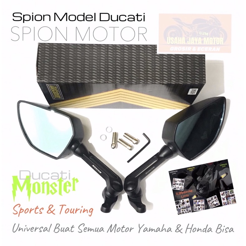 Spion Motor Model DUCATI Universal Buat Semua Motor Yamaha &amp; Honda Bisa