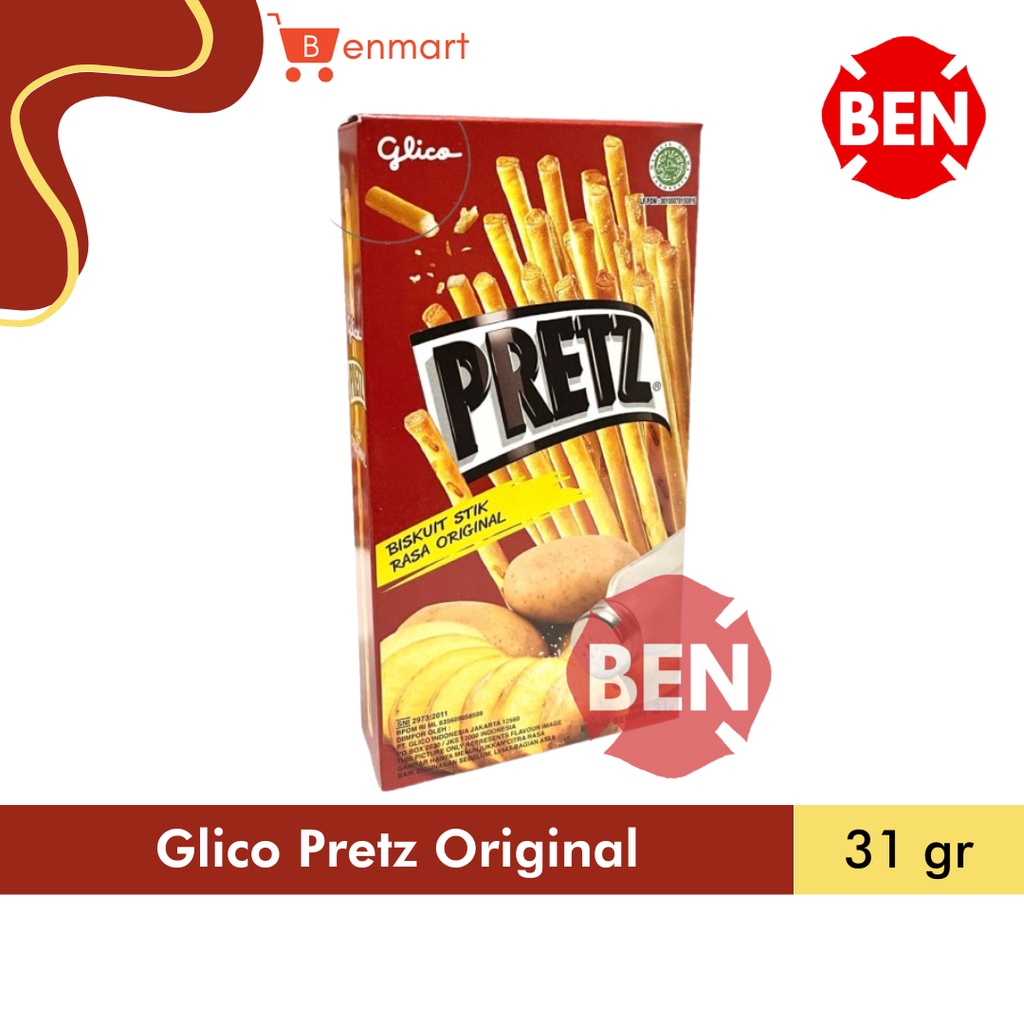 

Glico Pretz ORIGINAL 31g 31g 31 g gr Biskuit Stik Stick Pocky Asin Dus