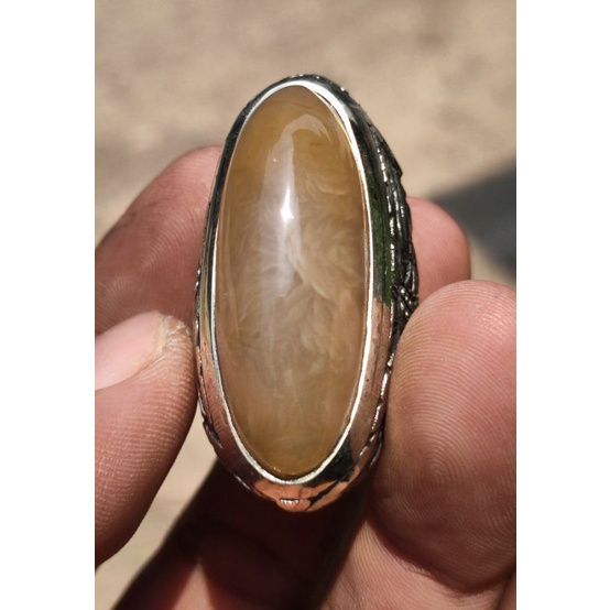 Cincin Batu Akik PANDAN SEMU LUMUT NATURAL Asli batu alam bukan sintetis manmade dyed bukn bacan yam