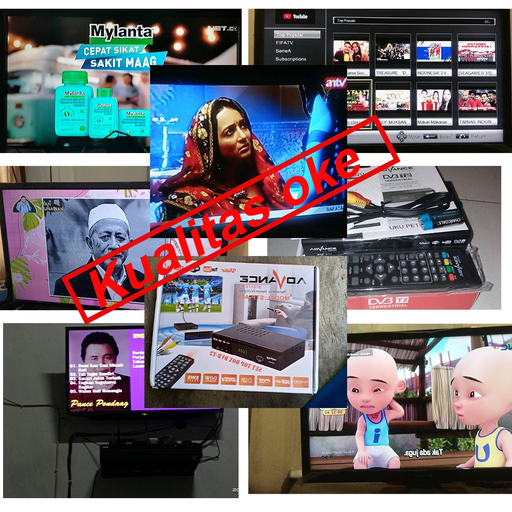 Advance Digital Set Top Box TV Penerima Siaran Digital Receiver Full HD/ STB Wifi/Youtube DVB-T2 Garansi 1 Tahun