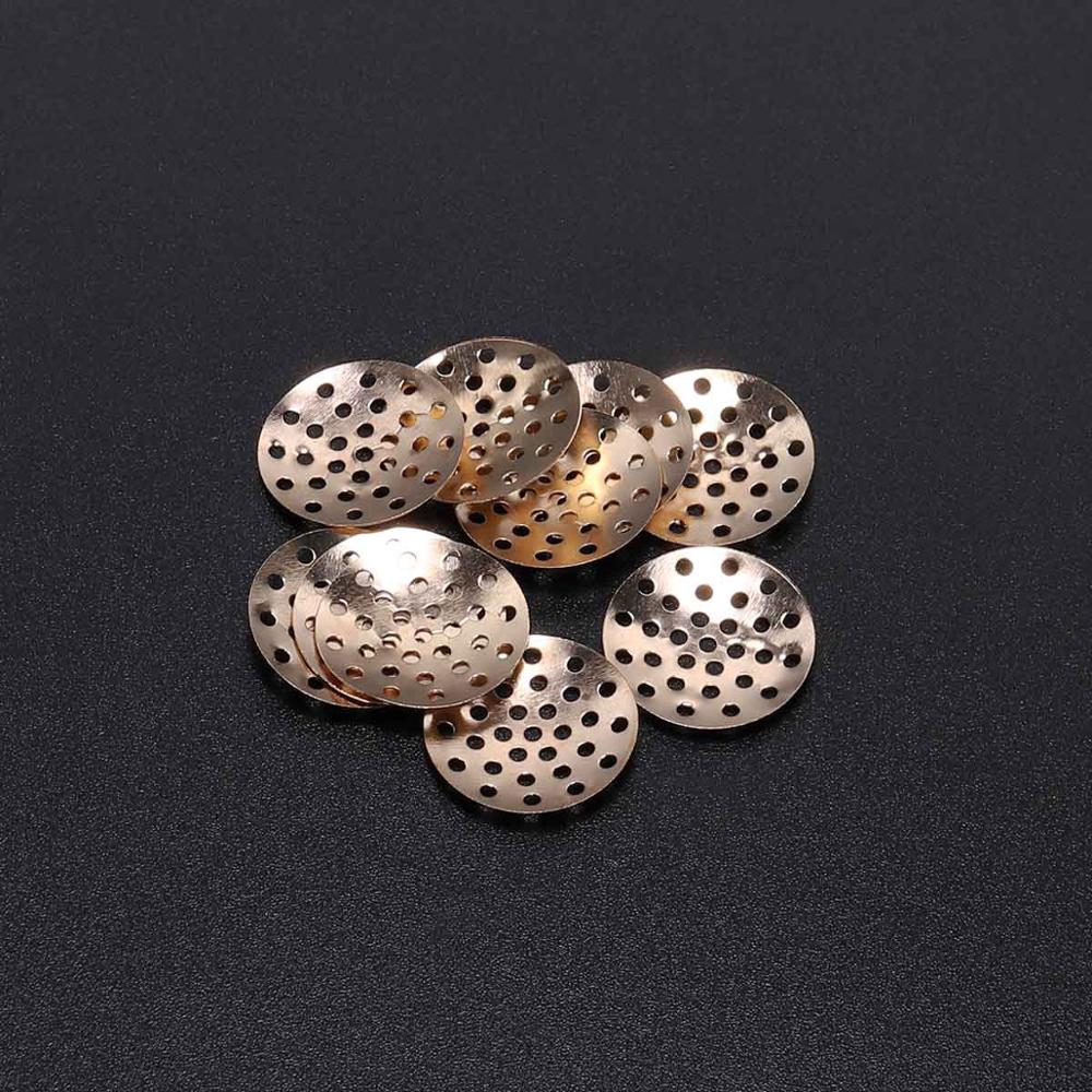 50pcs/lot 14-25mm Brooch Base Brooches Bouquet Beading Back Holes Pad Cabochon Base Tray Setting For DIY Jewelry Making Supplies