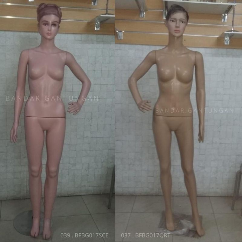 Patung Manekin Full Body Cewek Plastik Wajah Makeup Rambut Patung Wanita Dewasa