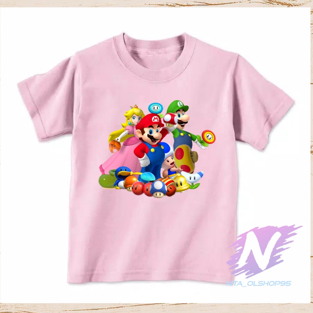 BAJU ANAK SUPER MARIO kaos anak super Mario GAME