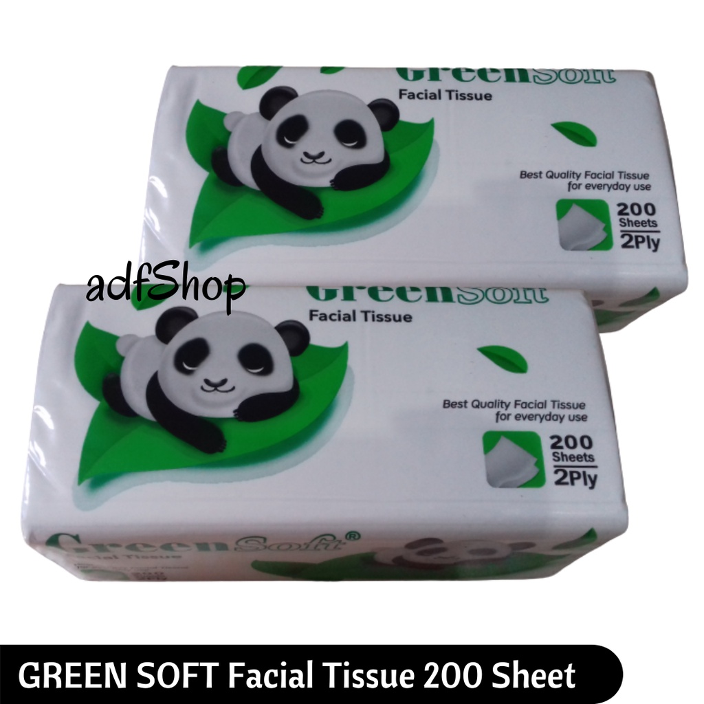 GREEN SOFT FACIAL POP UP TISSUE/TISU (200 sheet)