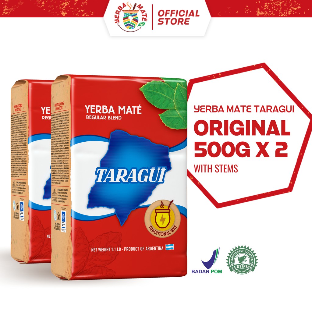 

Taragui Yerba Mate Original with stems 1 kg | Teh Botanikal Argentina