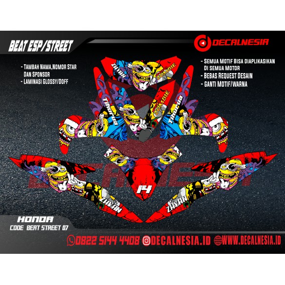 stiker beat esp/stiker beat street/decal beat street/decal beat esp/Stiker Beat minion/Stiker