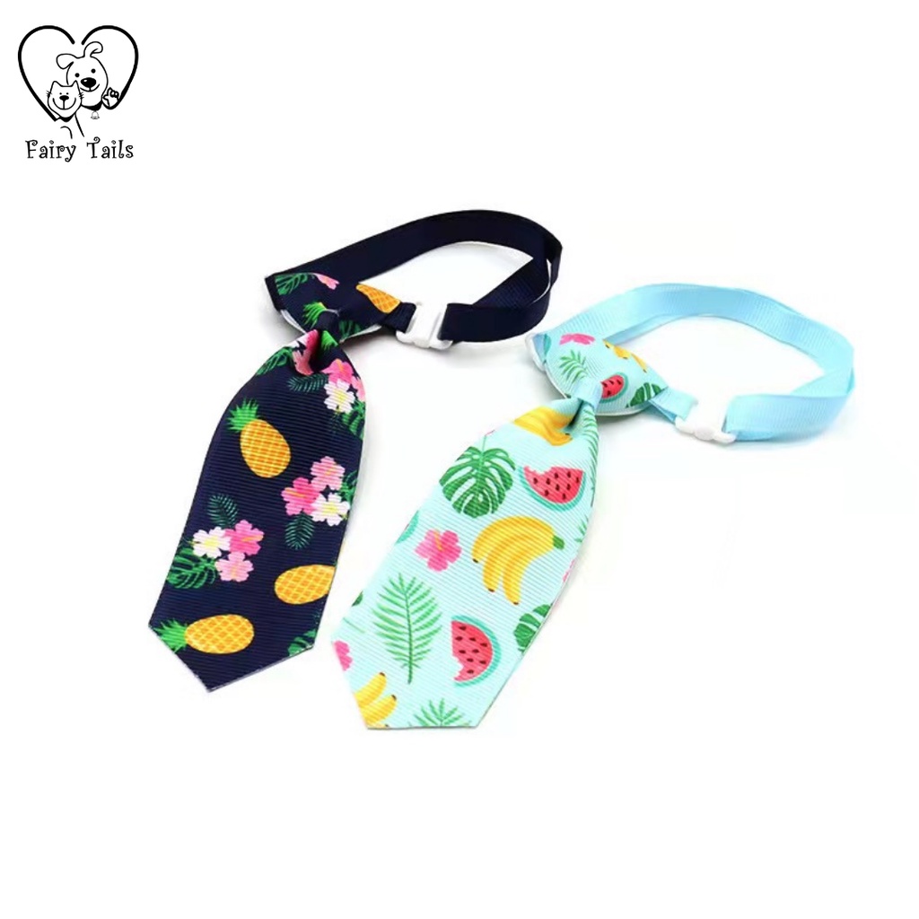 Dasi Anabul Anjing Kucing Fashionable Kostum Cosplay Tropical Fruits Motif Buah Lucu | Fashion Costume Pet Tie