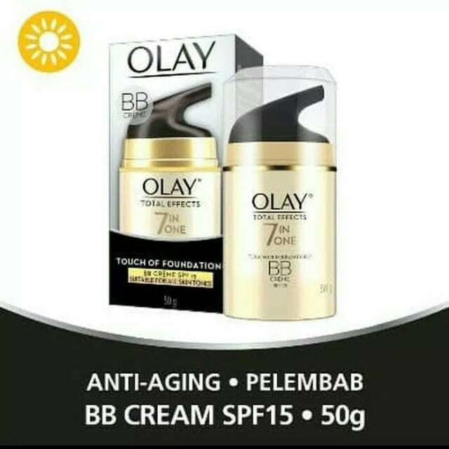 Olay bb cream total effects touch of foundation creme spf15 50g creme perawatan muka