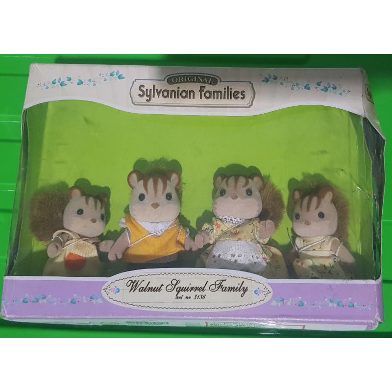 NEW Sylvanian Families Squirrel Family (Hand Grip) RARE