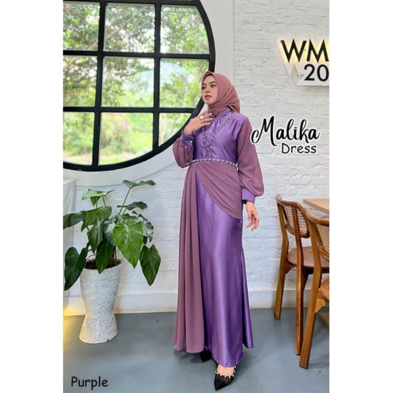 GAMIS MALIKA PURPLE / GAMIS WANITA TERBARU / GAMIS WISUDA / GAUN WISUDA / BRIDESMAIDS / SERAGAM BUSA