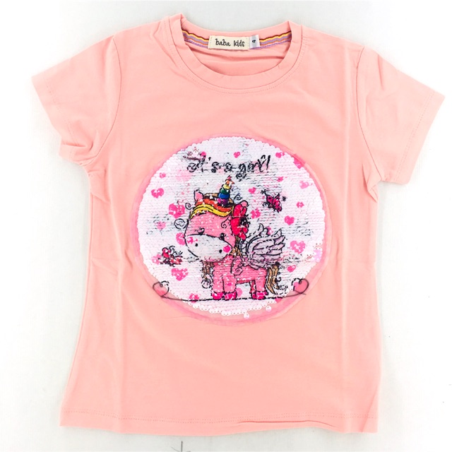  KAOS  SEQUIN  ANAK  CUTE COW GIRAFFE Shopee Indonesia