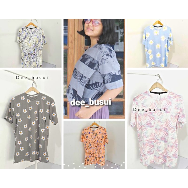 kaos busui friendly bukaan samping kanan kiri motif lengan pendek