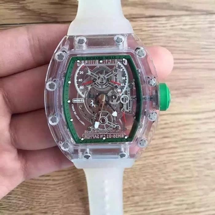 Jam Kw Super Rm 56-01 Saphire Case List Hijau Swiss Eta