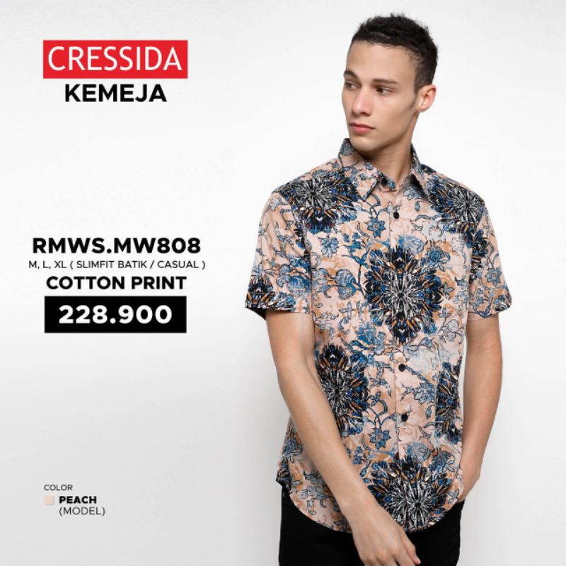 Kemeja pria lengan pendek Kemeja Cresida Kemeja cressida pria RMWS.MW808