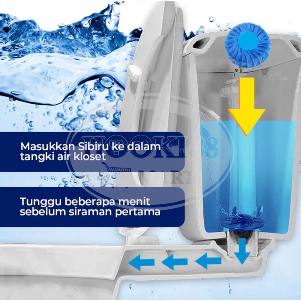 Tablet Biru Pembersih Toilet Penyegar Kloset 160 Gr - Blue Clean Anti Bau Anti Jamur Closet Bagus Obat Sterilisasi Kuman