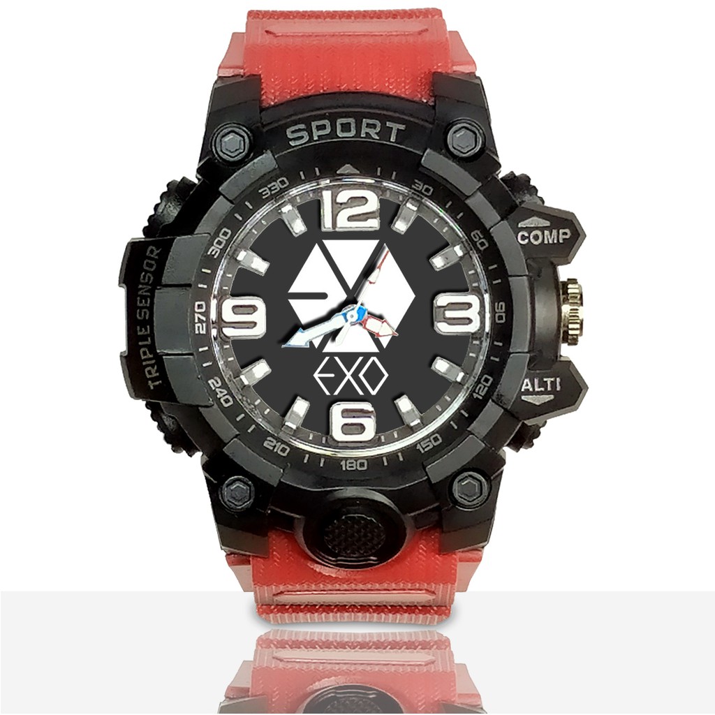 Jam Tangan Custom EXO Ruber- Water Resistant