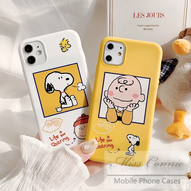 Soft Case Bahan Tpu Motif Kartun Snoopy Warna Coklat Untuk Iphone 11