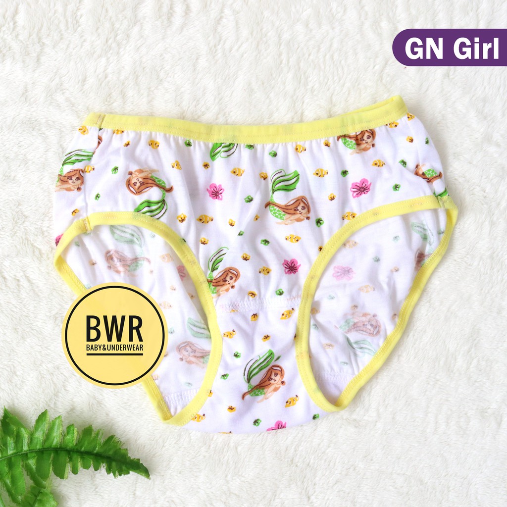 [ 3pc ] CD Golden Nick 056 073 GIRL / PUTIH WARNA Celana Dalam Anak Perempuan Golden Nick Cewe Box Ungu / Putih Bwr