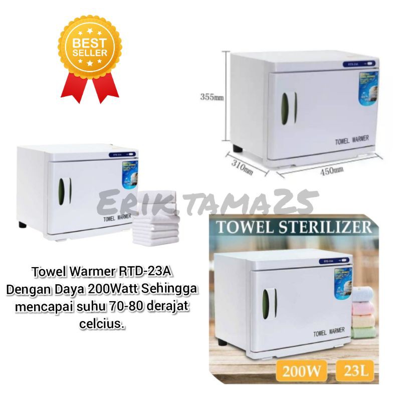 towel warmer /Penghangat Handuk / Towel Warmer RTD-23A dengan UV Sterilizer / alat seteriliser salon