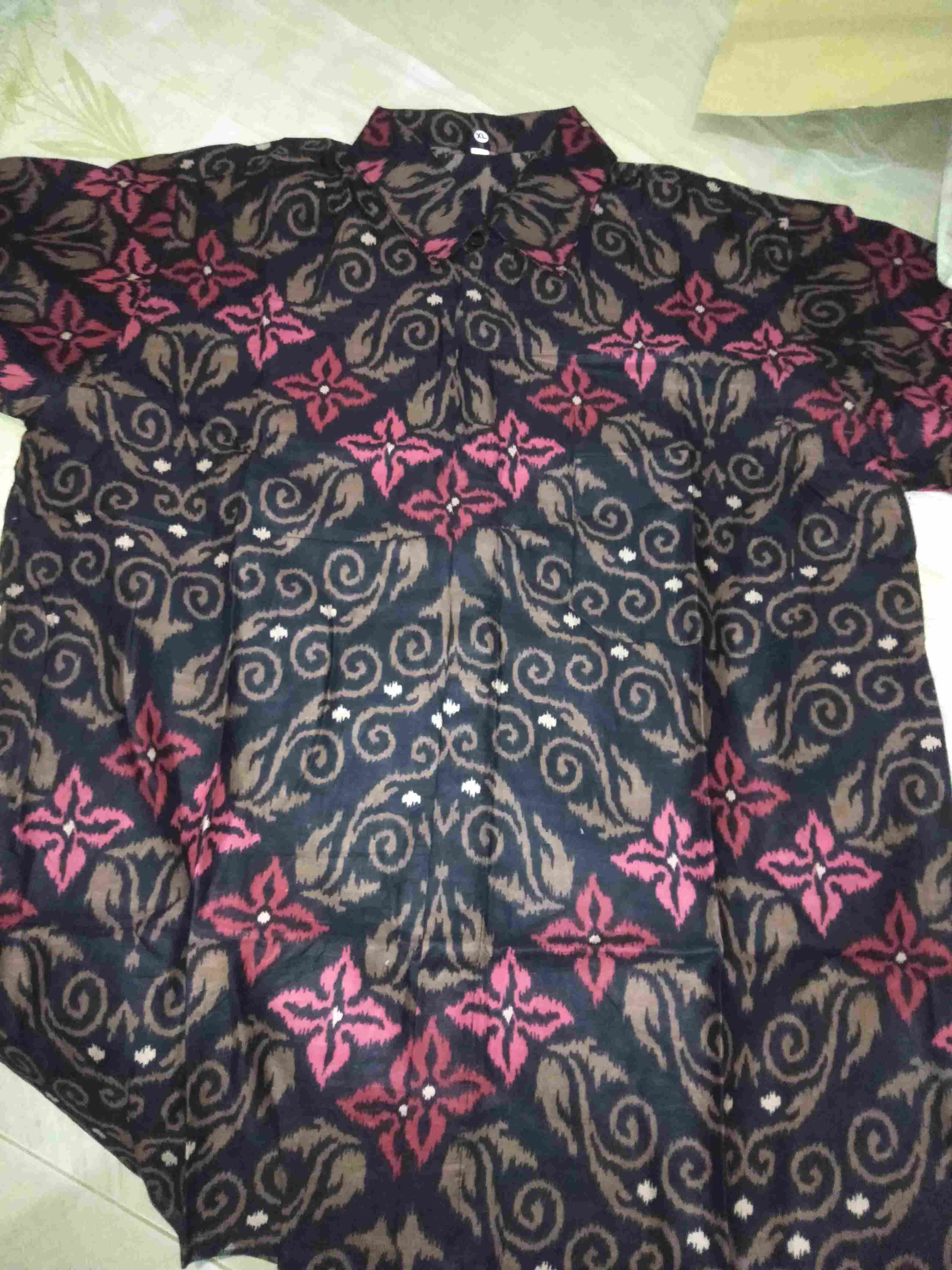 Kemeja Batik Pria Ppbtk07 Wsa04 Lengan Pendek /kemejapria/kemejabatik/batikpria/batikmodern M L Xl