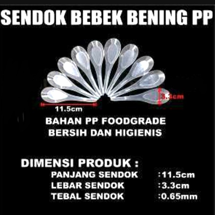 GHM SENDOK BEBEK SUP SOUP BENING PLASTIK PREMIUM PP 144 PC GROSIR MURAH